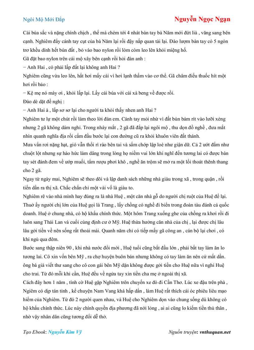 image for page Ebook Ngôi Mộ Mới Đắp Nguyễn Ngọc Ngạn