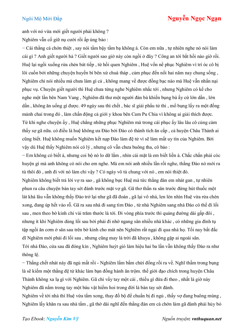 image for page Ebook Ngôi Mộ Mới Đắp Nguyễn Ngọc Ngạn