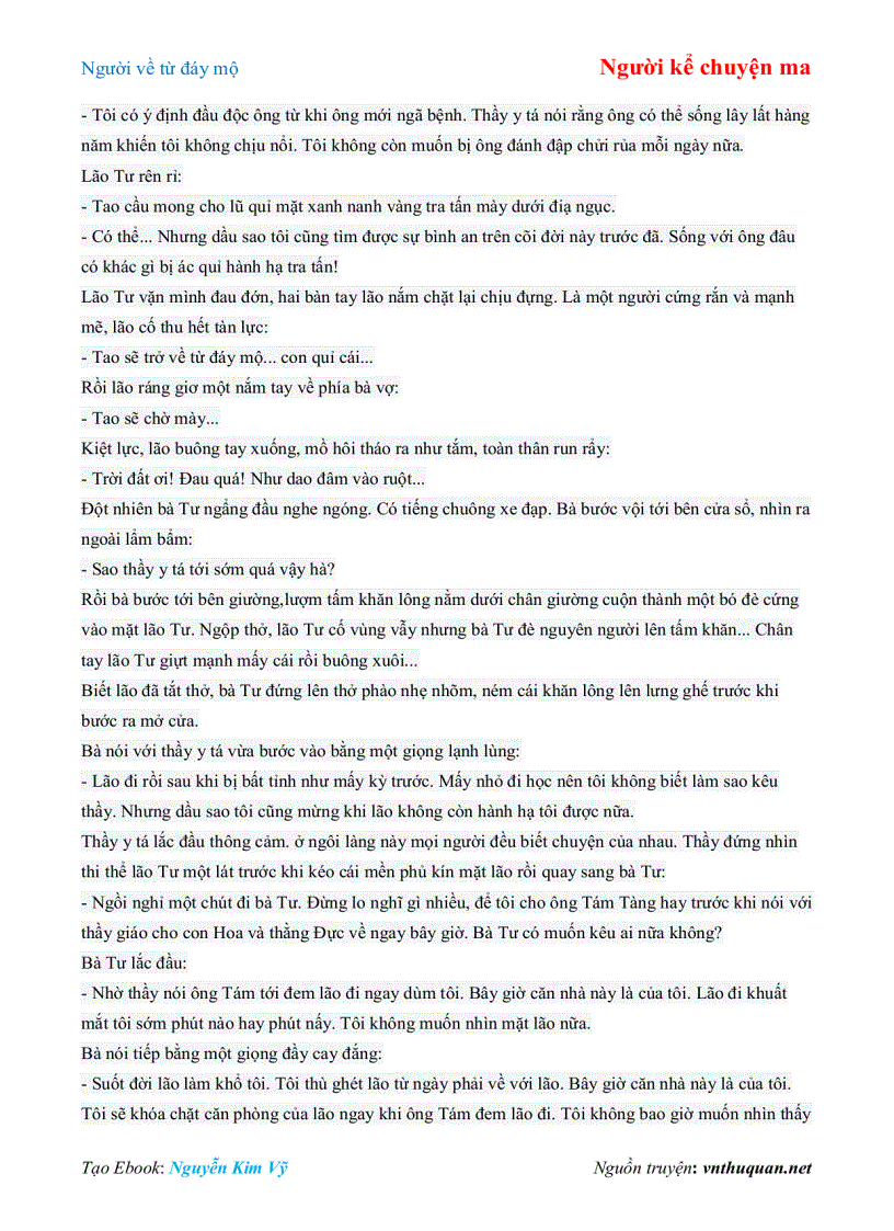 image for page Ebook Người về từ đáy mộ Người kể chuyện ma