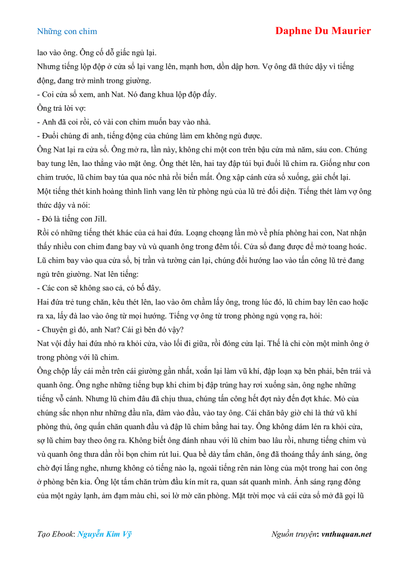 image for page Ebook Những con chim Daphne Du Maurier