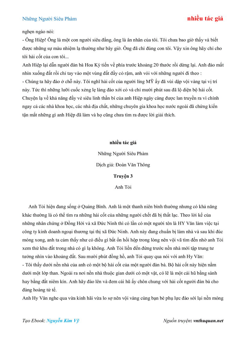 image for page Ebook Những Người Siêu Phàm nhiều tác giả