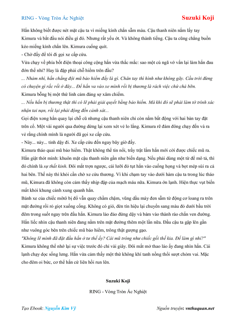 image for page Ebook RING Vòng Tròn Ác Nghiệt Suzuki Koji