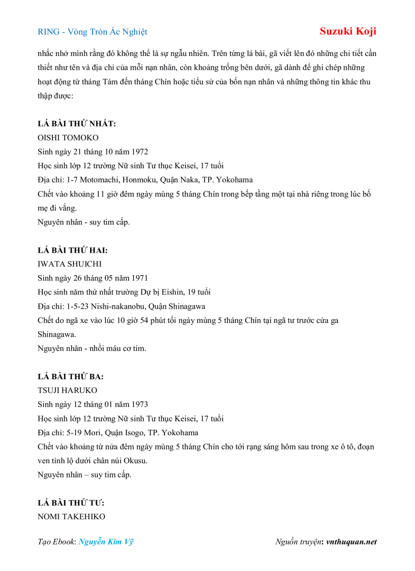 image for page Ebook RING Vòng Tròn Ác Nghiệt Suzuki Koji