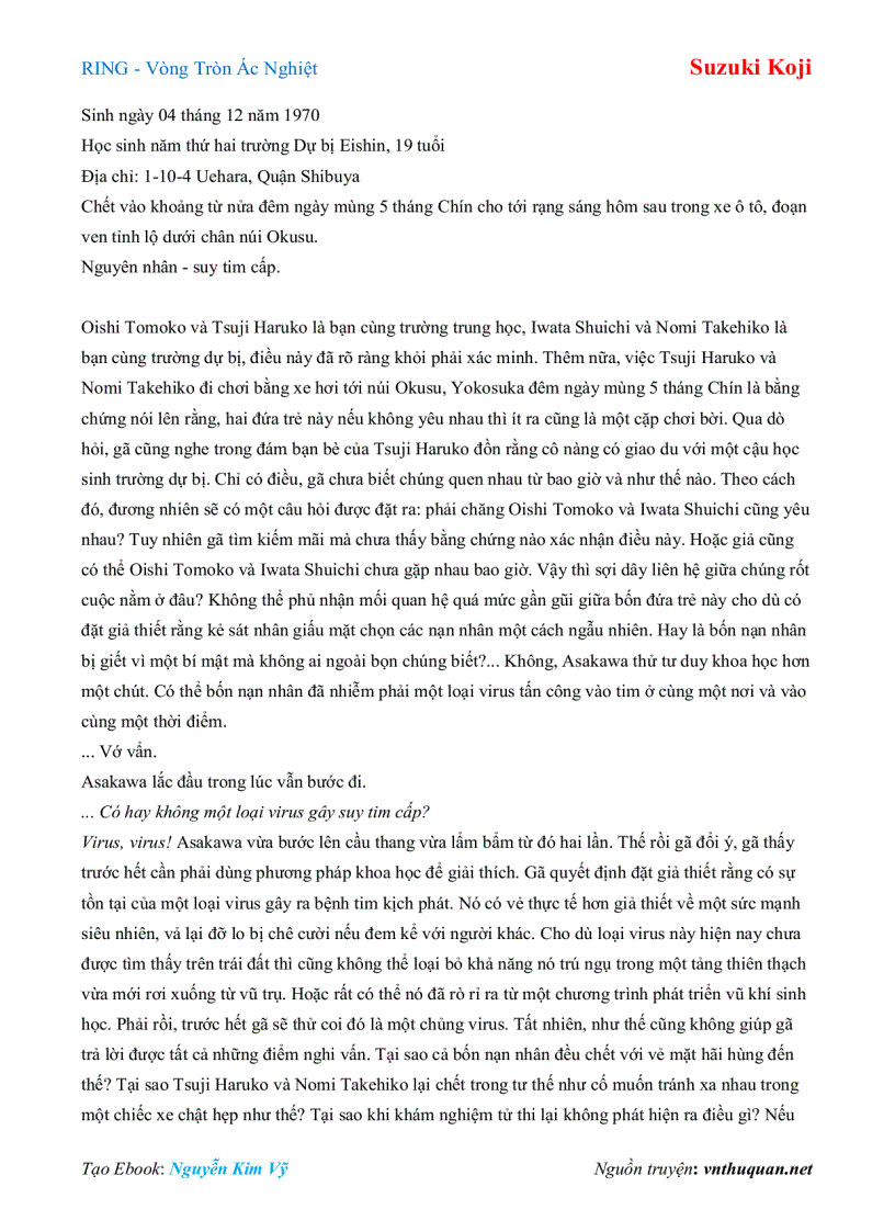 image for page Ebook RING Vòng Tròn Ác Nghiệt Suzuki Koji