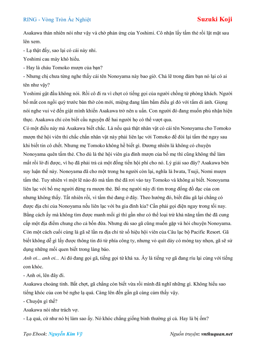 image for page Ebook RING Vòng Tròn Ác Nghiệt Suzuki Koji