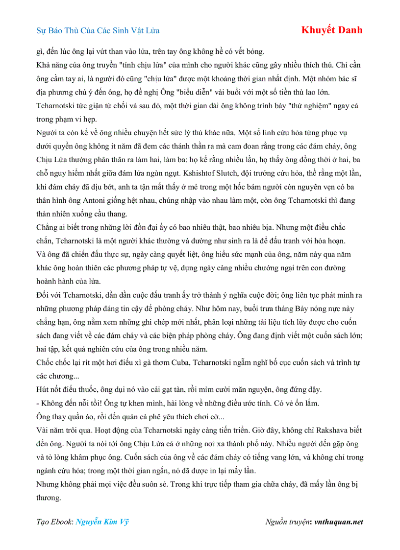 image for page Ebook Sự Báo Thù Của Các Sinh Vật Lửa Khuyết Danh