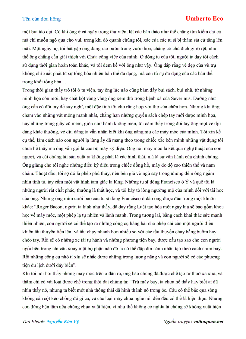 image for page Ebook Tên của đóa hồng Umberto Eco