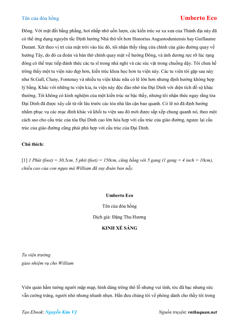 image for page Ebook Tên của đóa hồng Umberto Eco