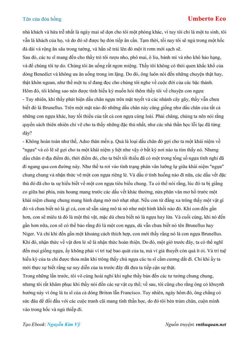 image for page Ebook Tên của đóa hồng Umberto Eco