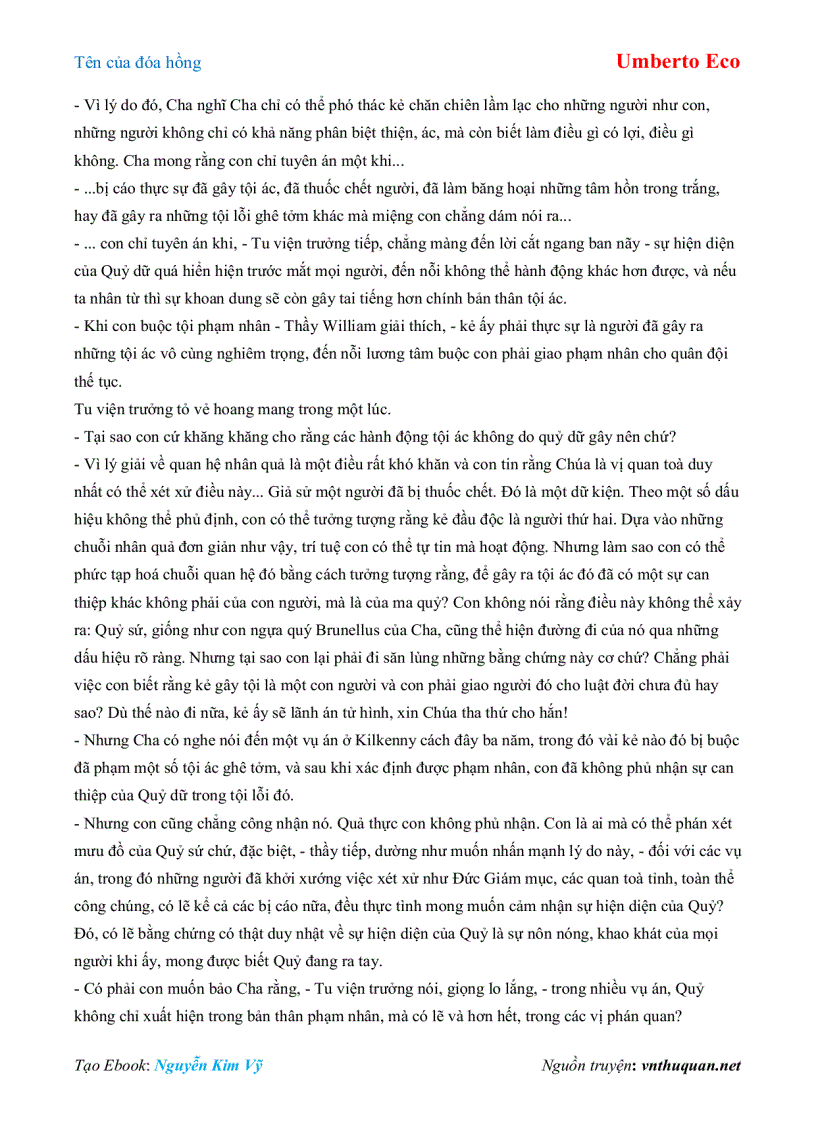 image for page Ebook Tên của đóa hồng Umberto Eco