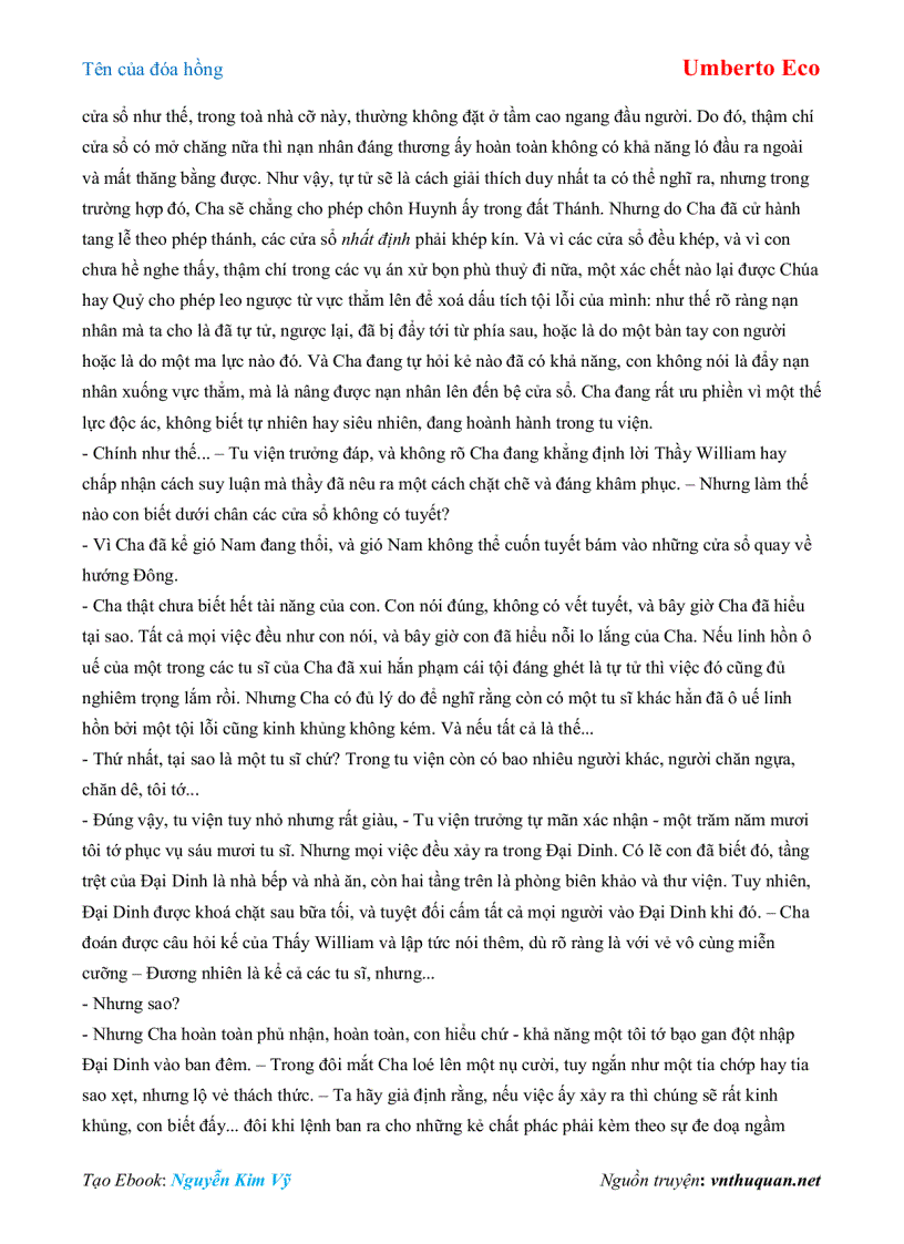 image for page Ebook Tên của đóa hồng Umberto Eco