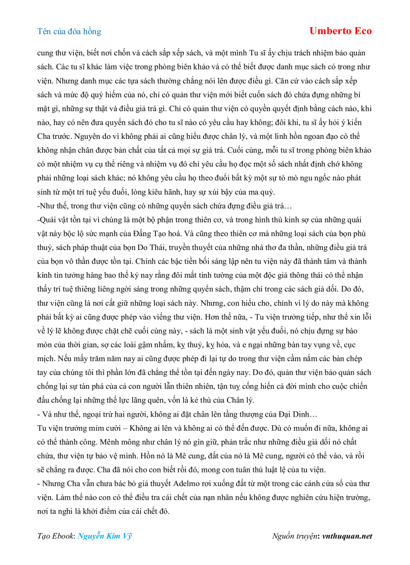 image for page Ebook Tên của đóa hồng Umberto Eco