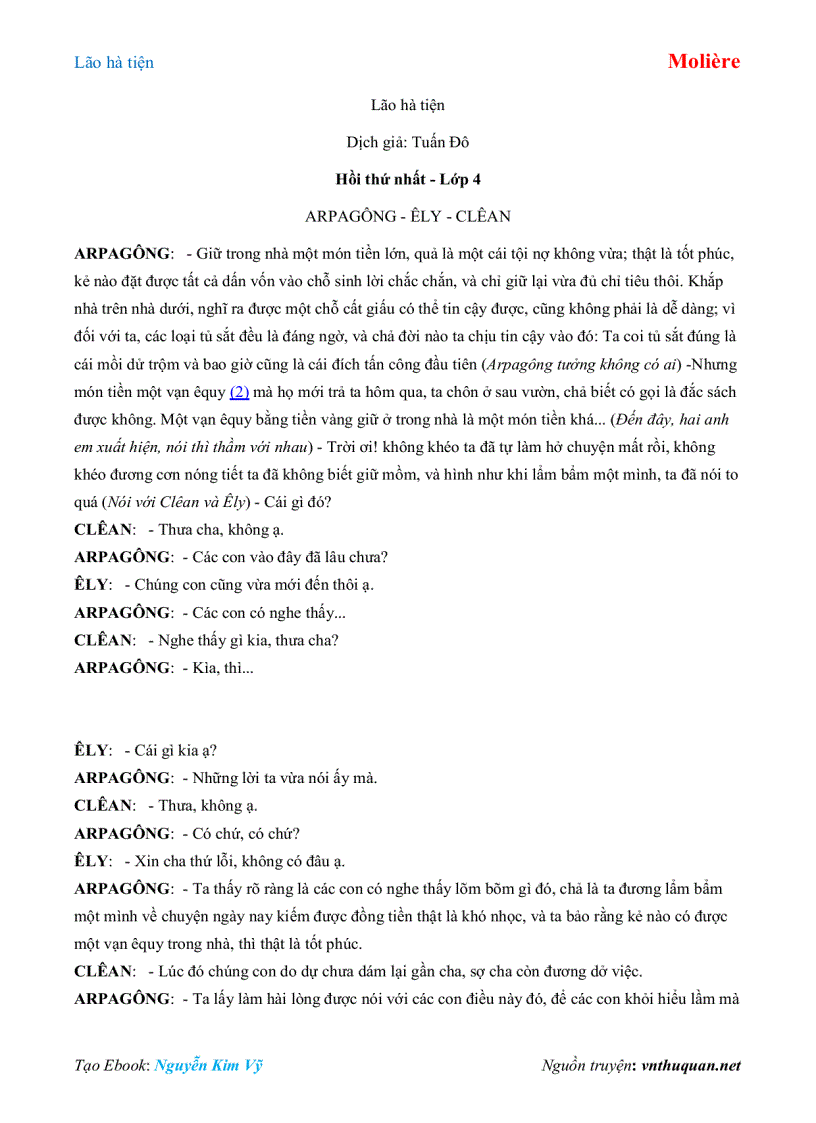 image for page Ebook Lão hà tiện Molière