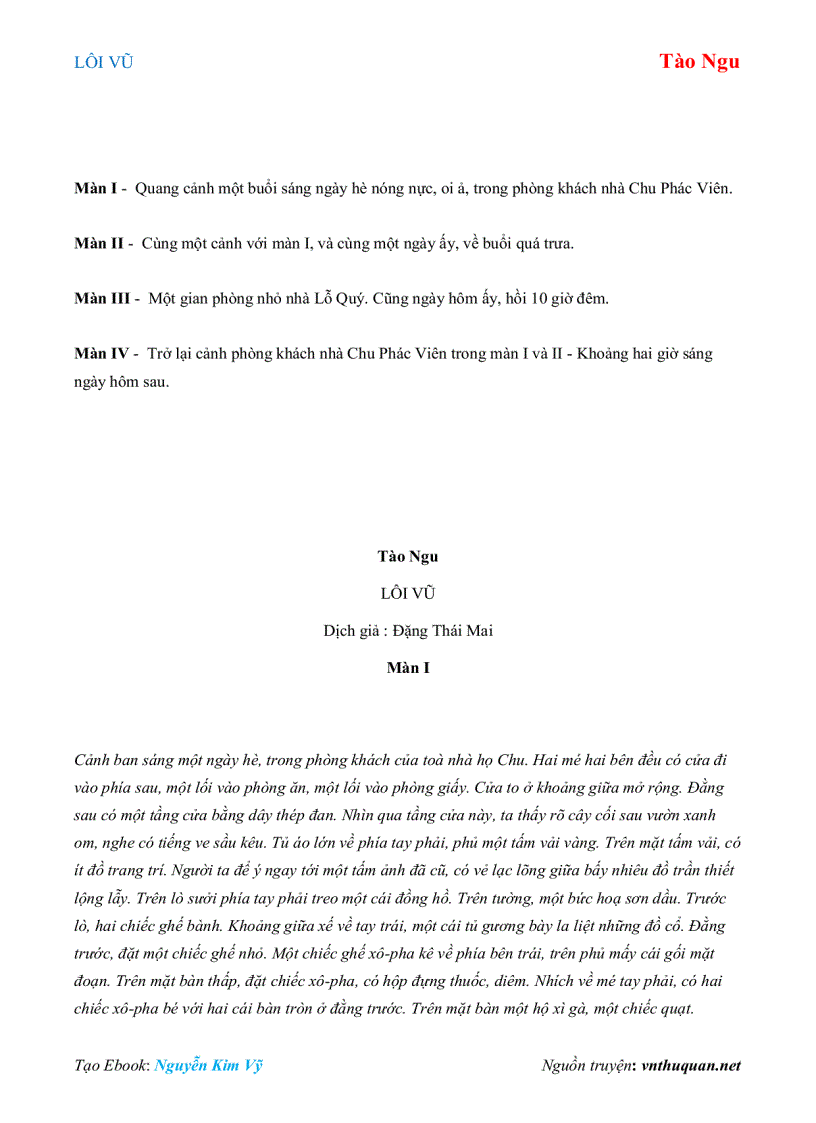 image for page Ebook LÔI VŨ Tào Ngu