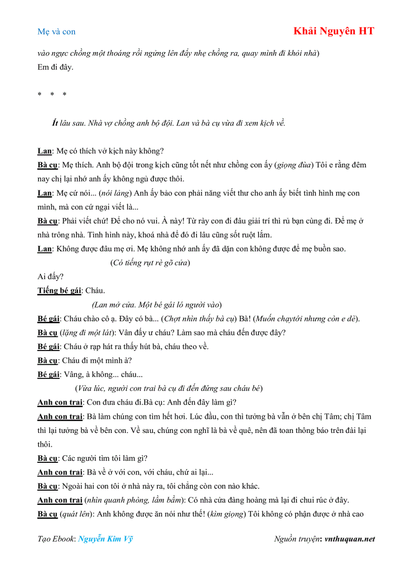image for page Ebook Mẹ và con Khải Nguyên HT