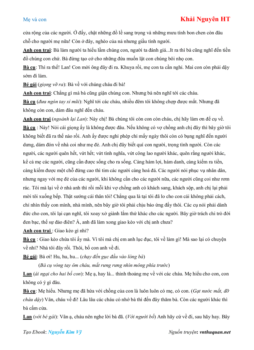 image for page Ebook Mẹ và con Khải Nguyên HT