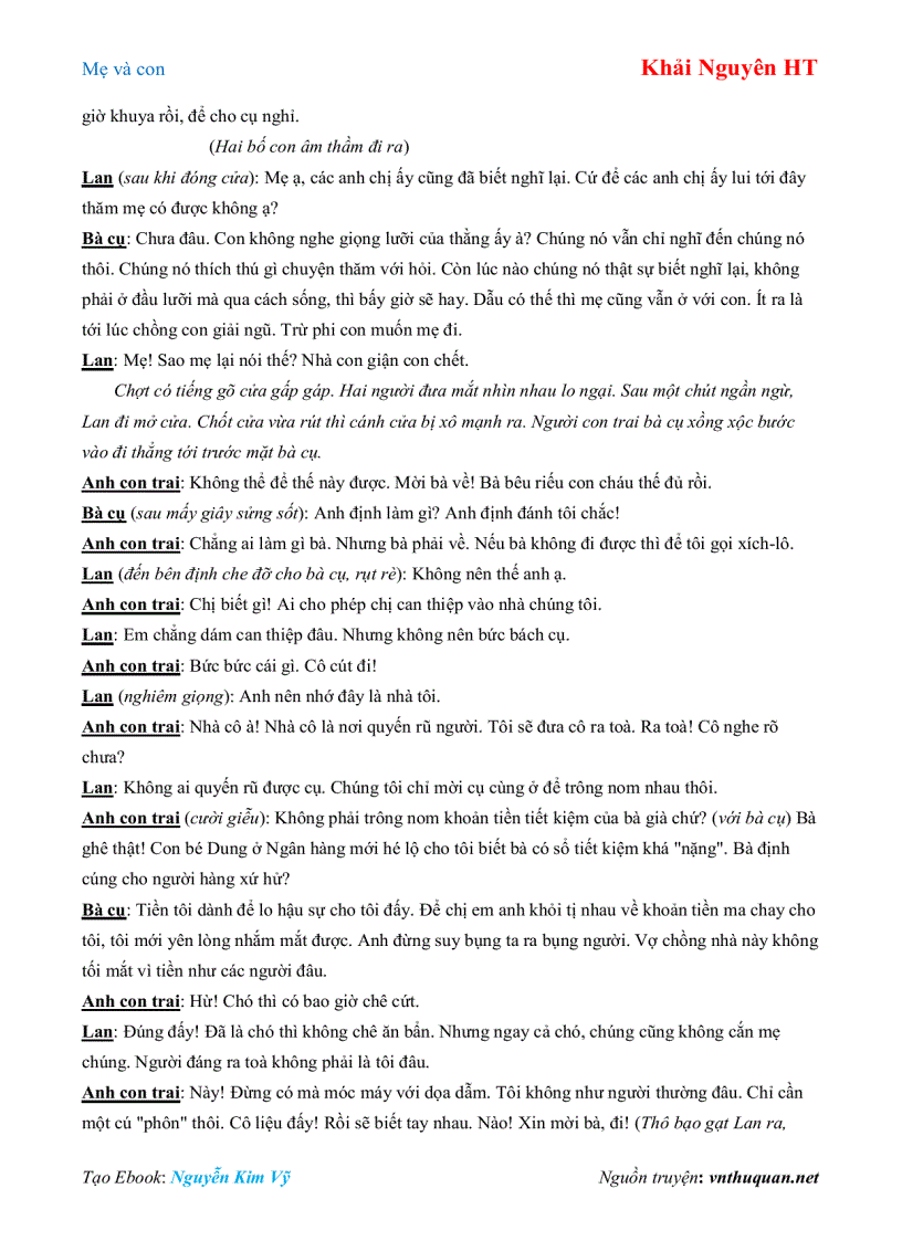 image for page Ebook Mẹ và con Khải Nguyên HT