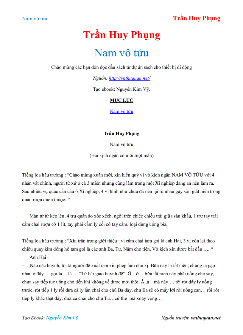 image for page Ebook Nam vô tửu Trần Huy Phụng