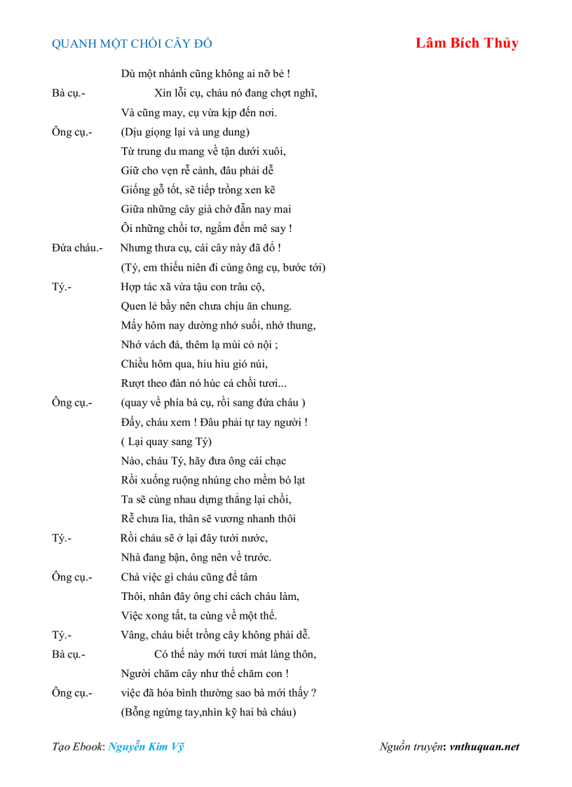 image for page Ebook QUANH MỘT CHỒI CÂY ĐỔ Lâm Bích Thủy