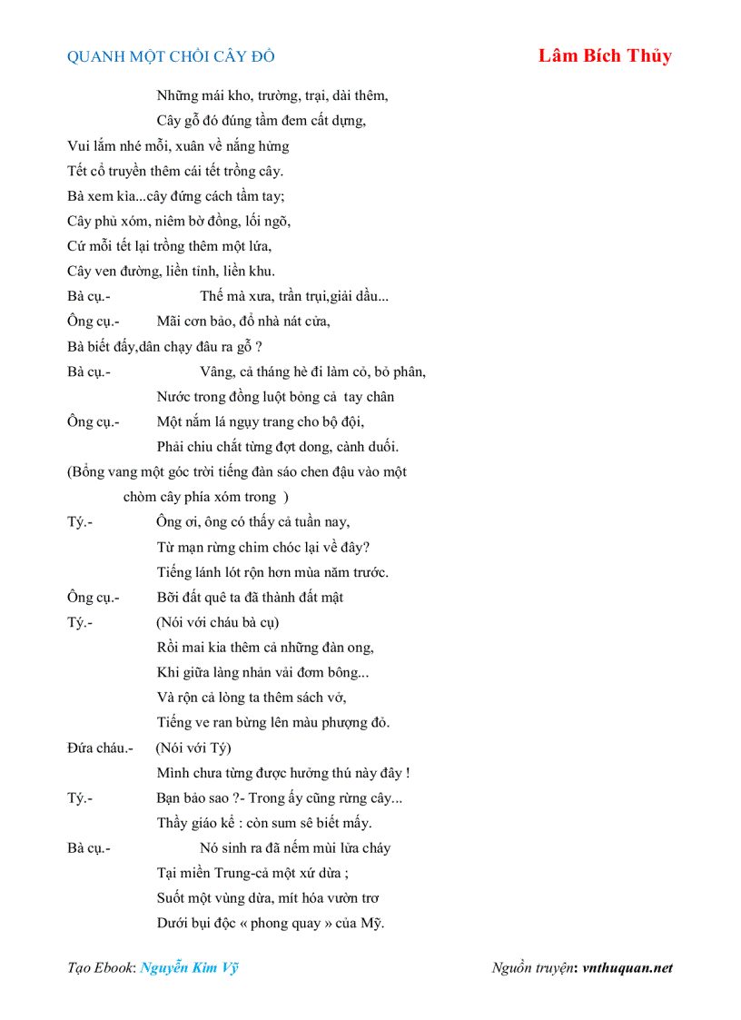 image for page Ebook QUANH MỘT CHỒI CÂY ĐỔ Lâm Bích Thủy