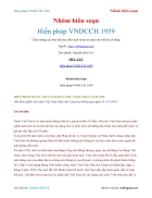 Ebook Hiến pháp Việt NamDCCH 1959 Nhóm biên soạn