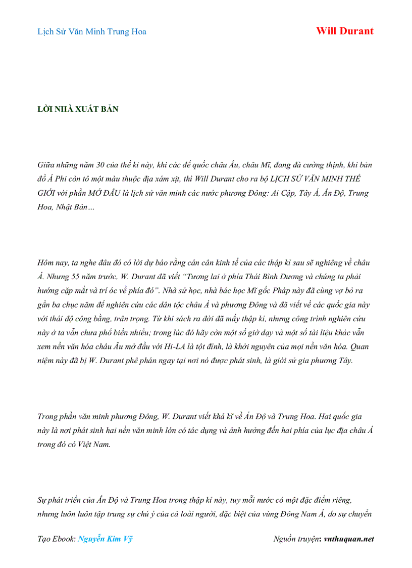 image for page Ebook Lịch Sử Văn Minh Trung Hoa Will Durant