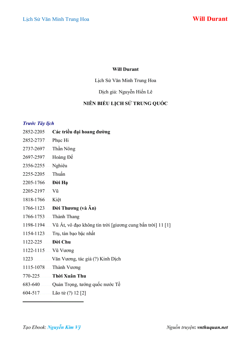 image for page Ebook Lịch Sử Văn Minh Trung Hoa Will Durant