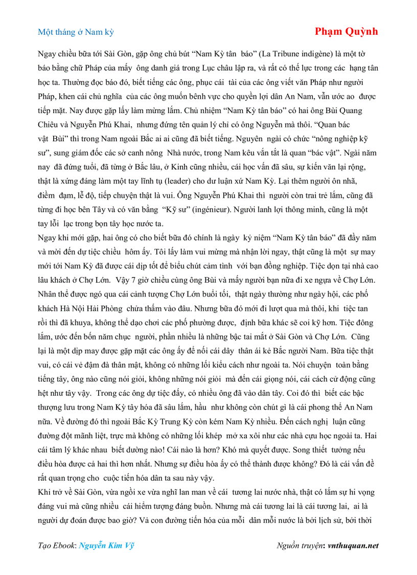image for page Ebook Một tháng ở Nam kỳ Phạm Quỳnh