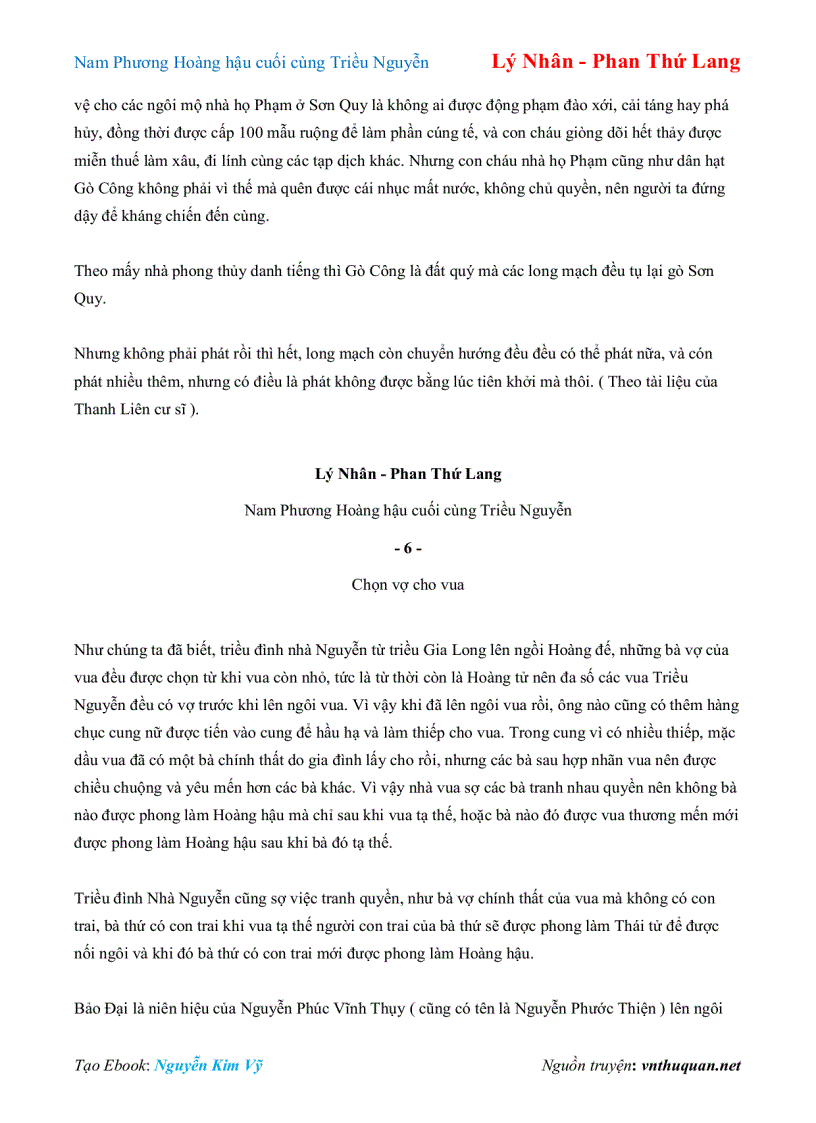 image for page Ebook Nam Phương Hoàng hậu cuối cùng Triều Nguyễn Lý Nhân Phan Thứ Lang