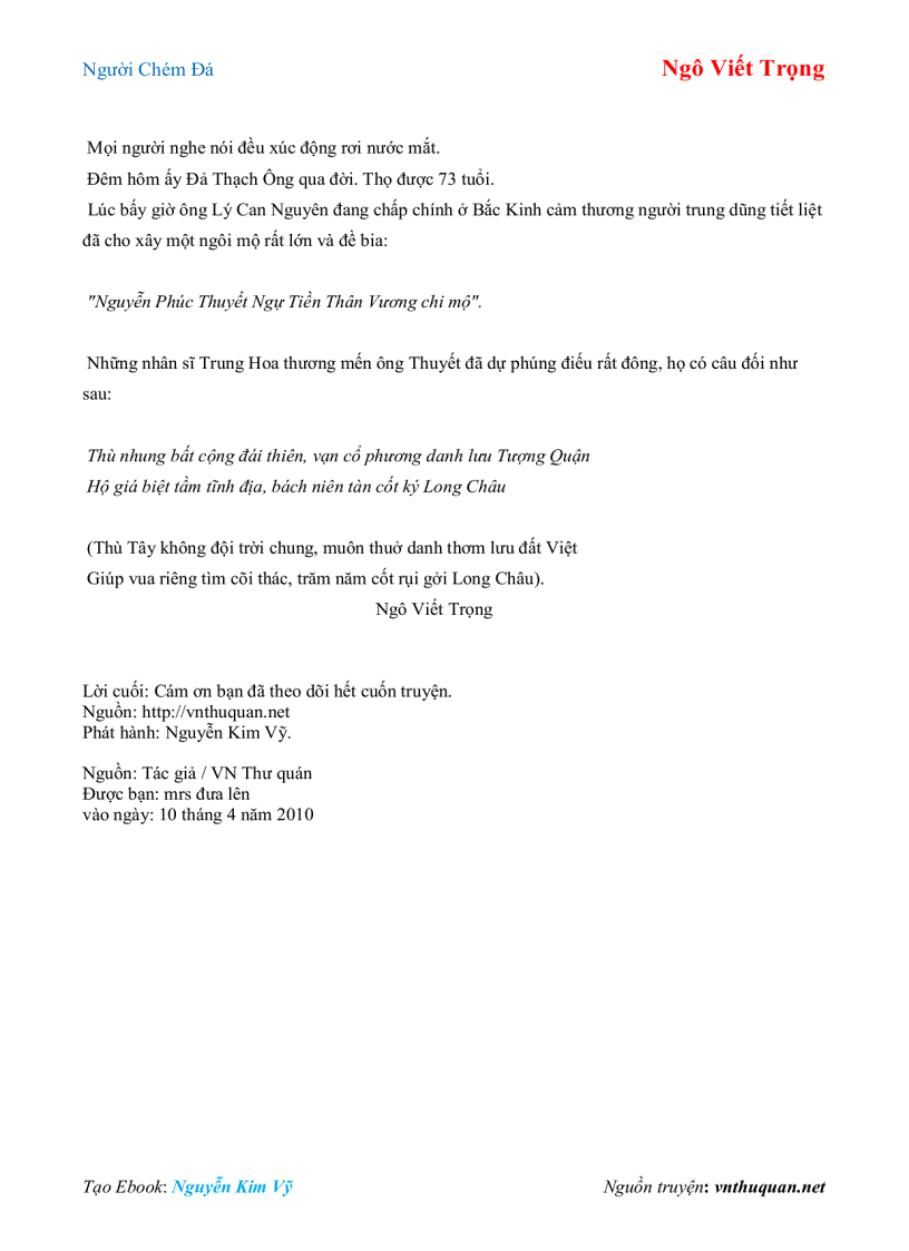 image for page Ebook Người Chém Đá Ngô Viết Trọng