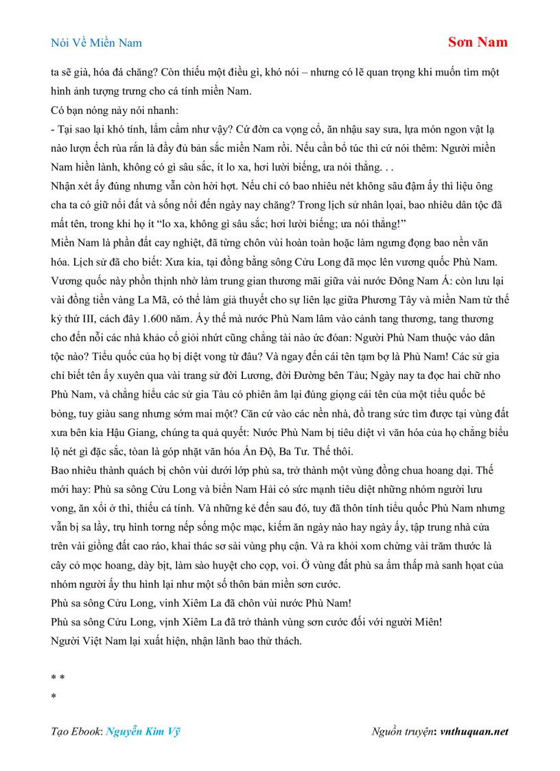 image for page Ebook Nói Về Miền Nam Sơn Nam