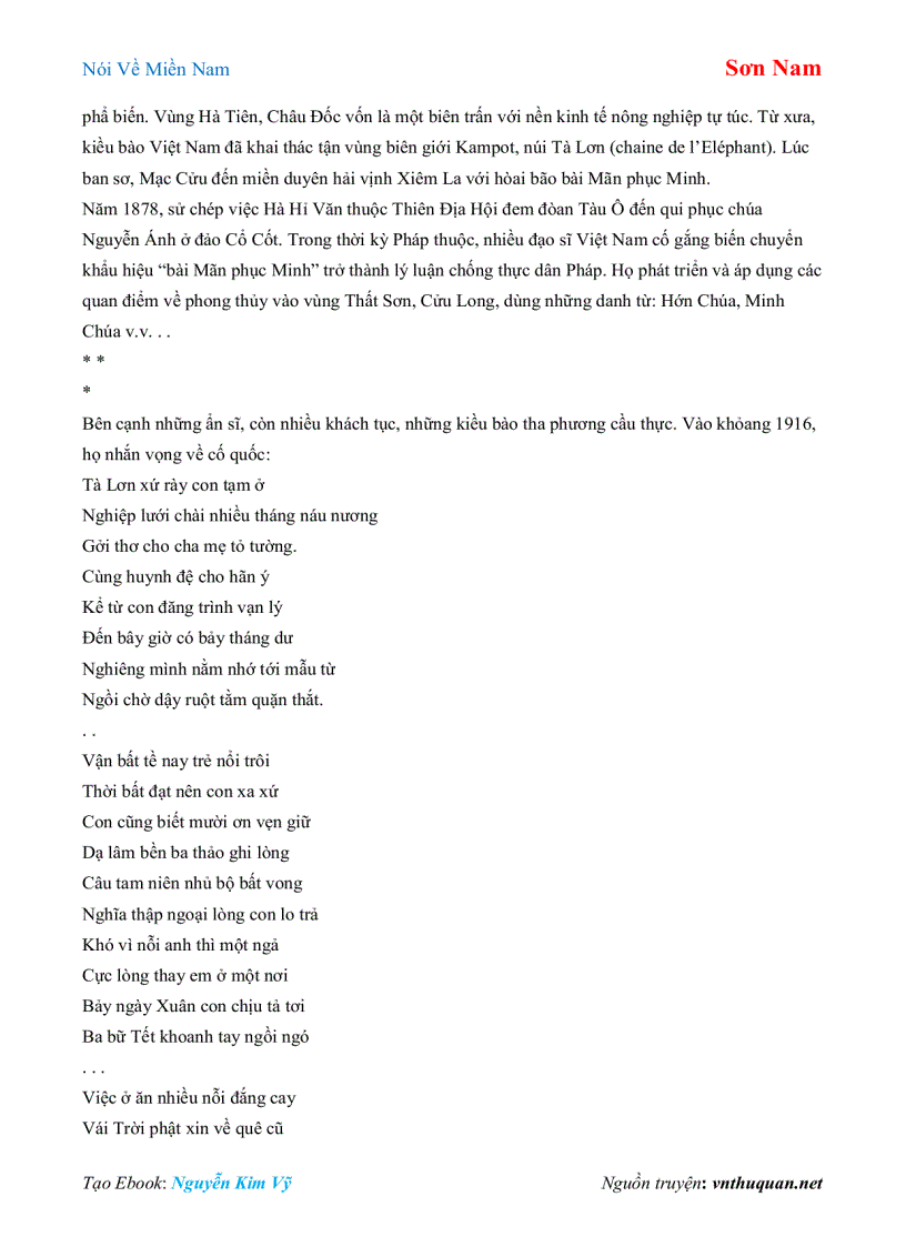 image for page Ebook Nói Về Miền Nam Sơn Nam