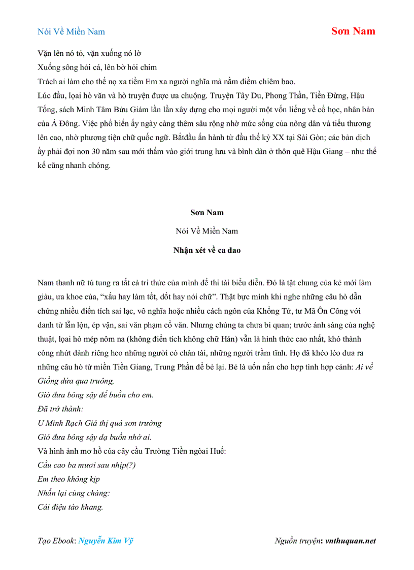 image for page Ebook Nói Về Miền Nam Sơn Nam