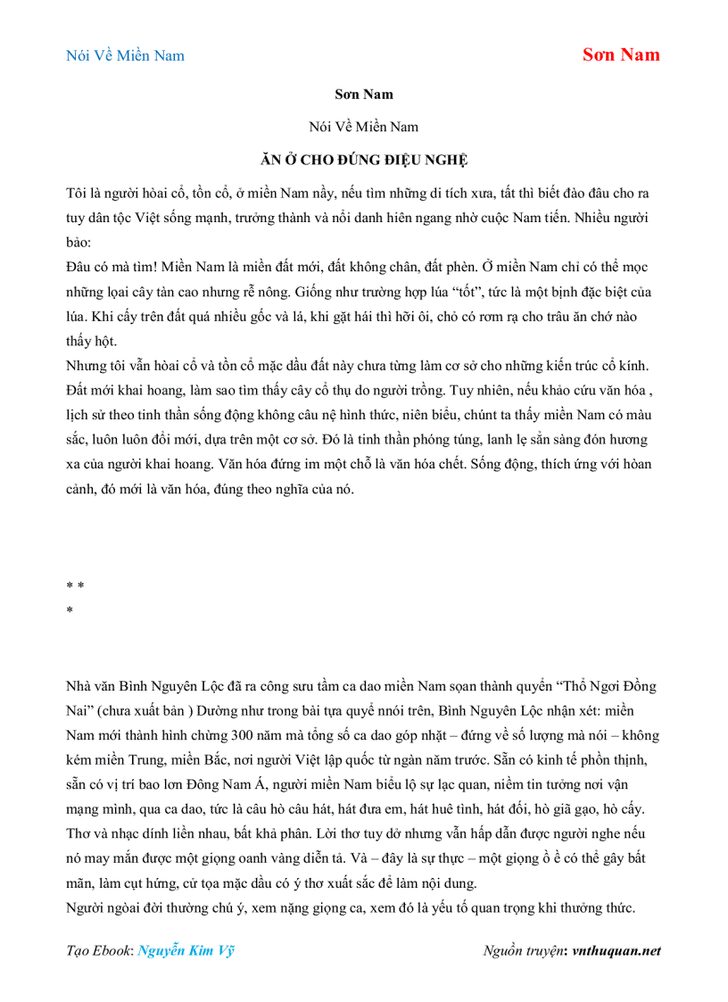image for page Ebook Nói Về Miền Nam Sơn Nam