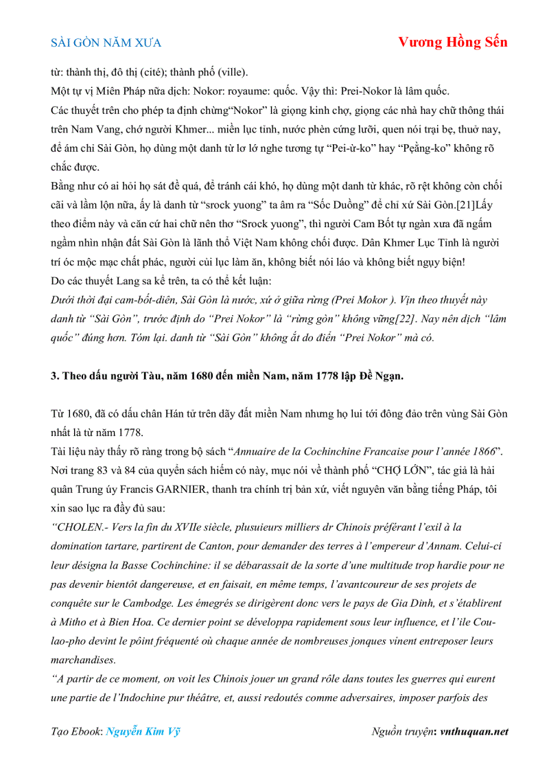 image for page Ebook SÀI GÒN NĂM XƯA Vương Hồng Sến