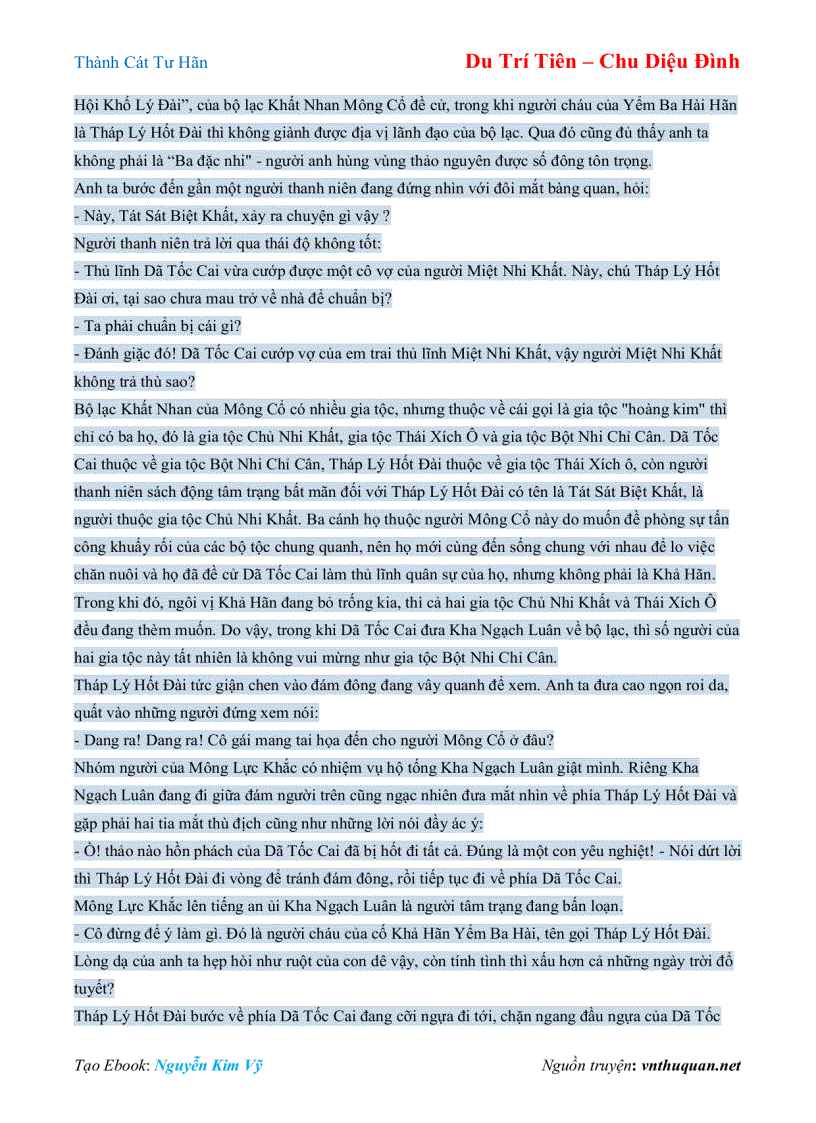 image for page Ebook Thành Cát Tư Hãn Du Trí Tiên Chu Diệu Đình