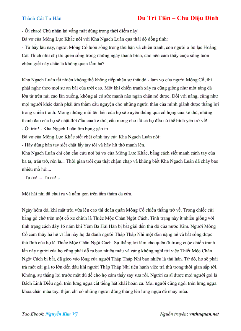 image for page Ebook Thành Cát Tư Hãn Du Trí Tiên Chu Diệu Đình