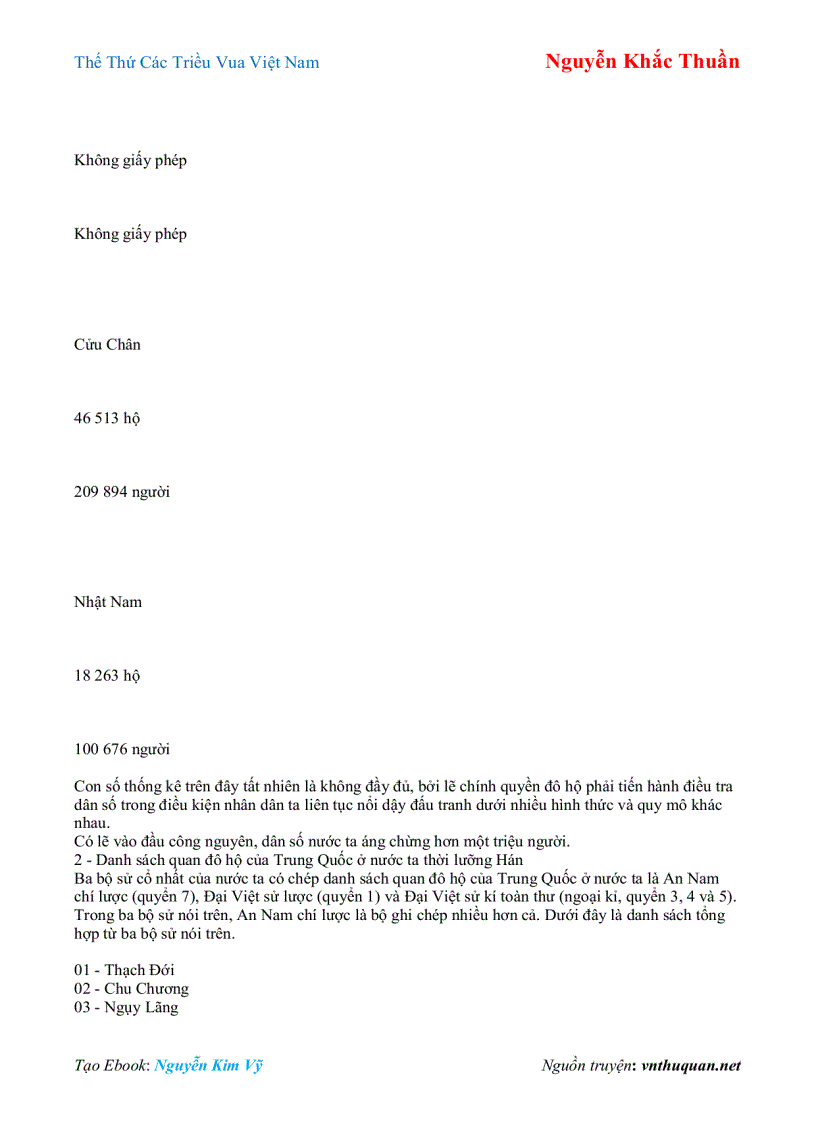 image for page Ebook Thế Thứ Các Triều Vua Việt Nam Nguyễn Khắc Thuần