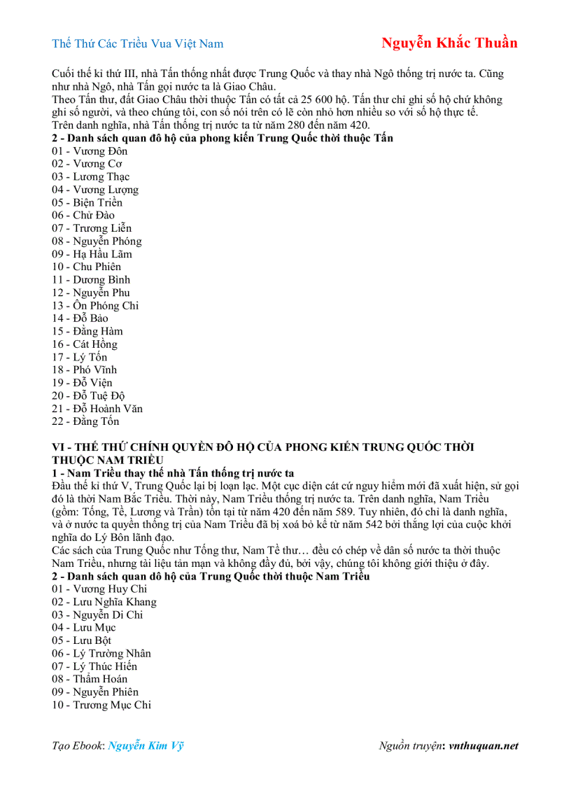 image for page Ebook Thế Thứ Các Triều Vua Việt Nam Nguyễn Khắc Thuần