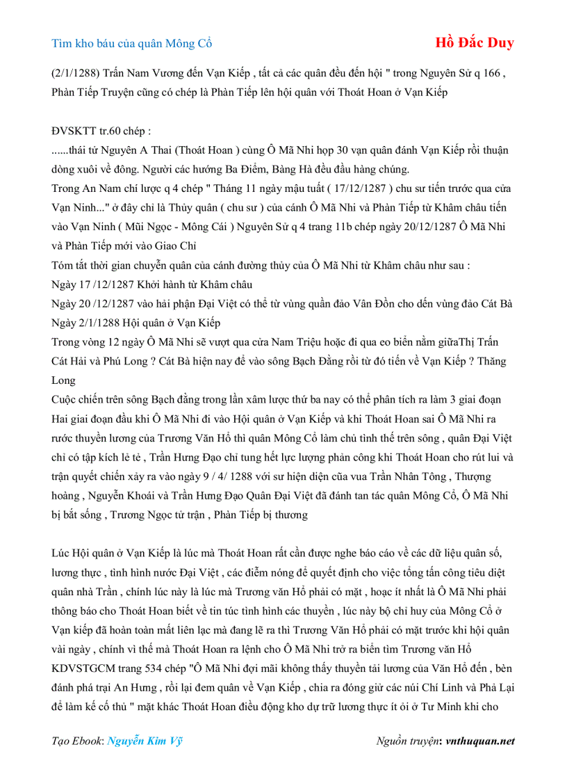 image for page Ebook Tìm kho báu của quân Mông Cổ Hồ Đắc Duy