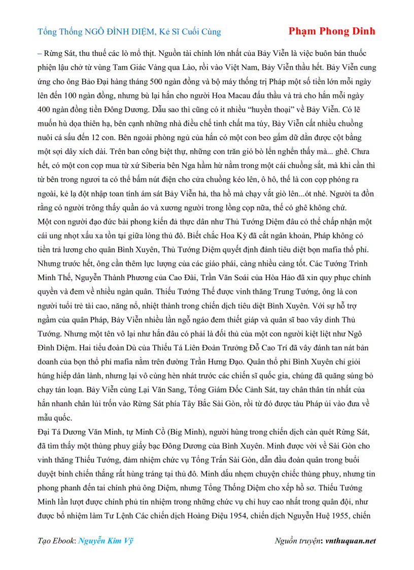 image for page Ebook Tổng Thống NGÔ ĐÌNH DIỆM Kẻ Sĩ Cuối Cùng Phạm Phong Dinh