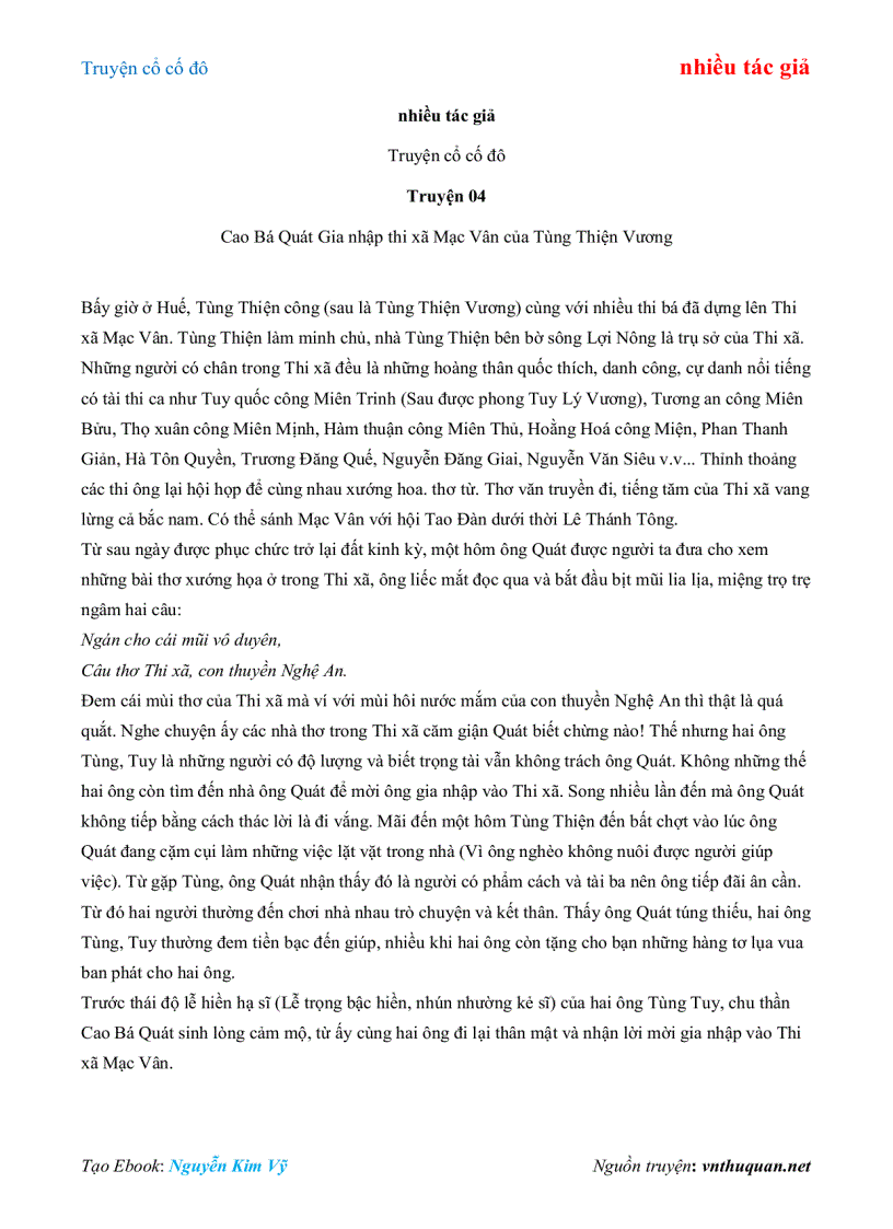 image for page Ebook Truyện cổ cố đô nhiều tác giả