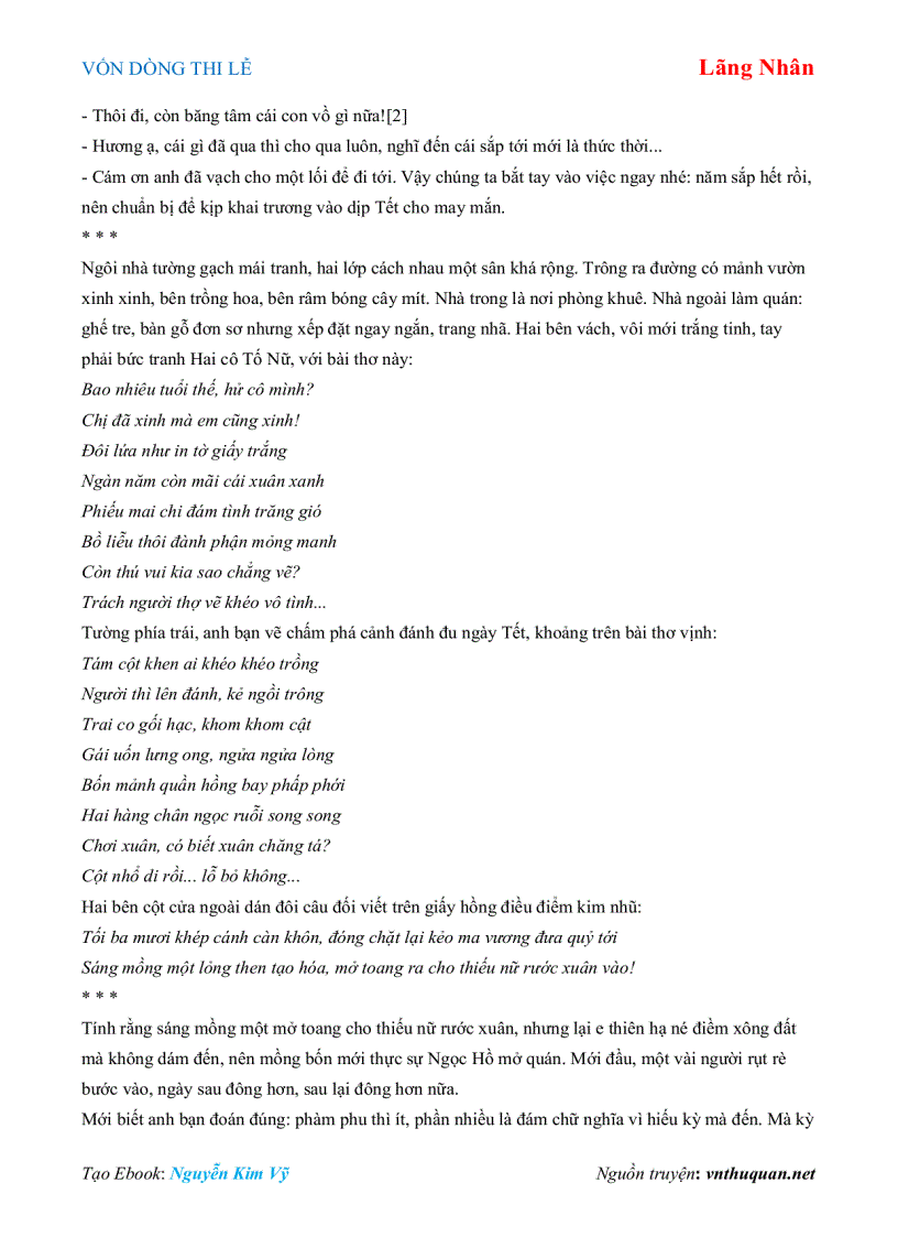 image for page Ebook VỐN DÒNG THI LỄ Lãng Nhân