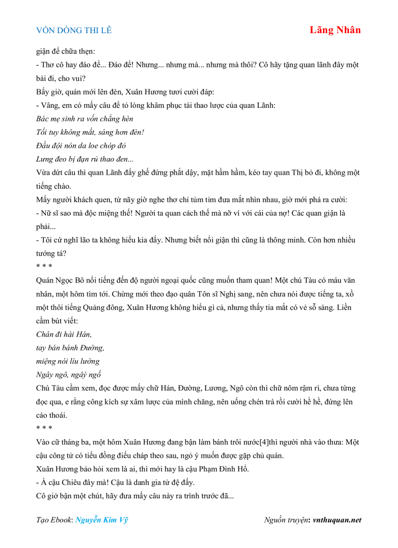 image for page Ebook VỐN DÒNG THI LỄ Lãng Nhân