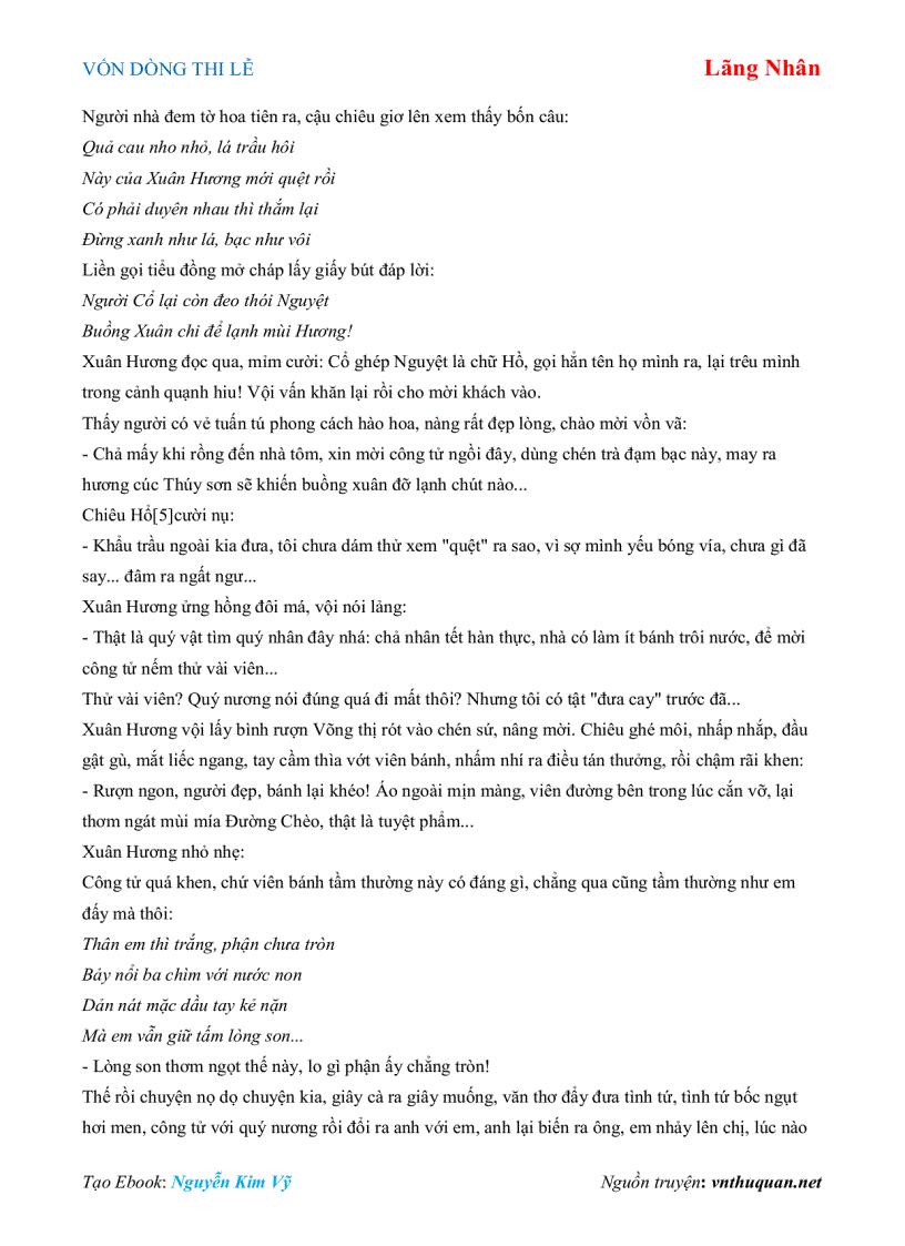 image for page Ebook VỐN DÒNG THI LỄ Lãng Nhân