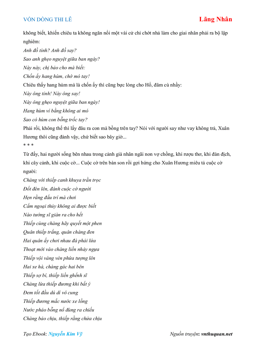 image for page Ebook VỐN DÒNG THI LỄ Lãng Nhân