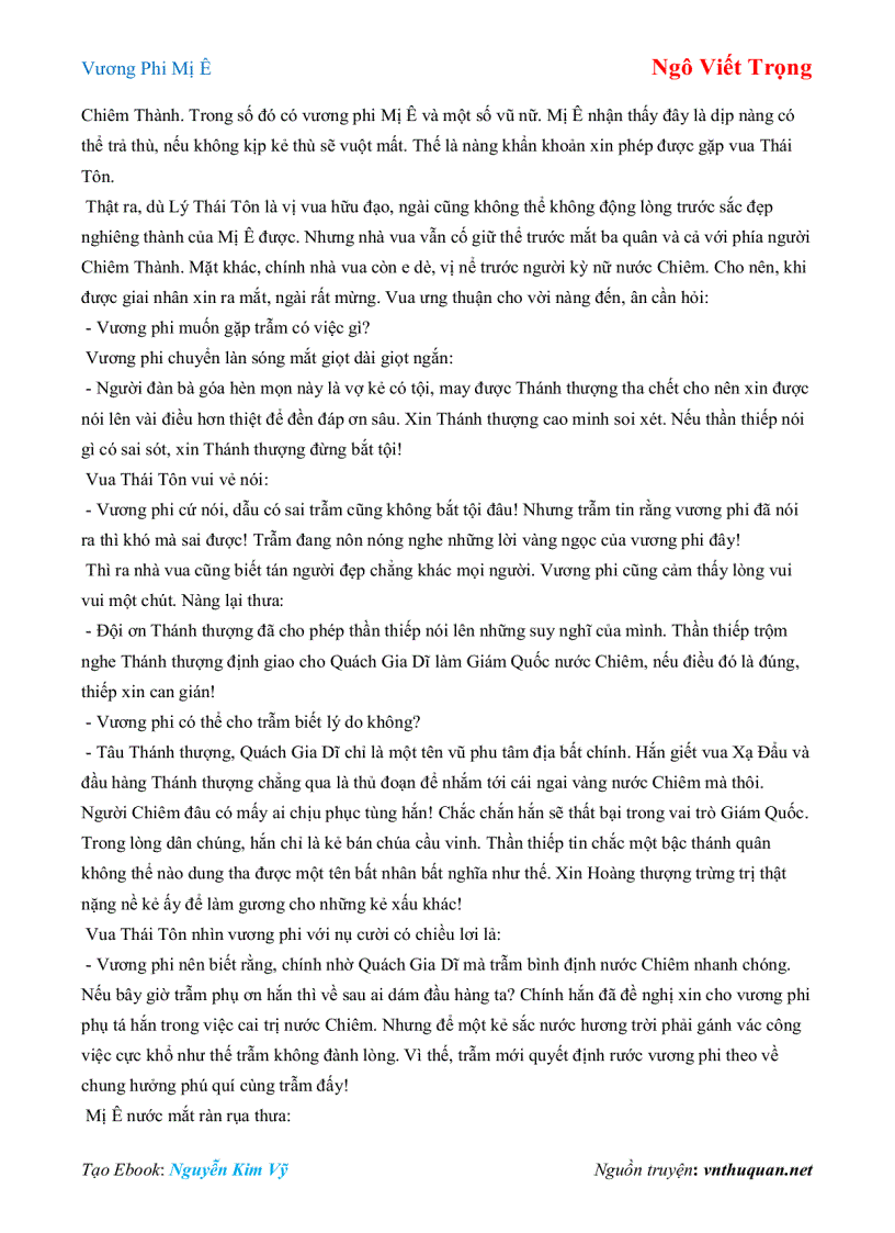 image for page Ebook Vương Phi Mị Ê Ngô Viết Trọng