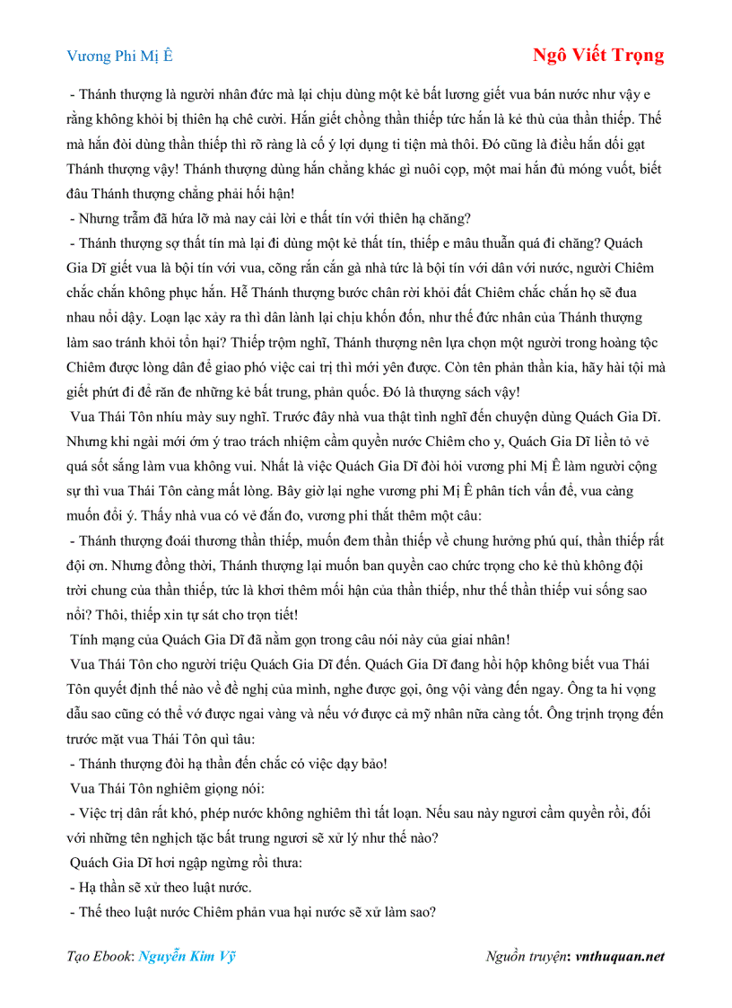 image for page Ebook Vương Phi Mị Ê Ngô Viết Trọng