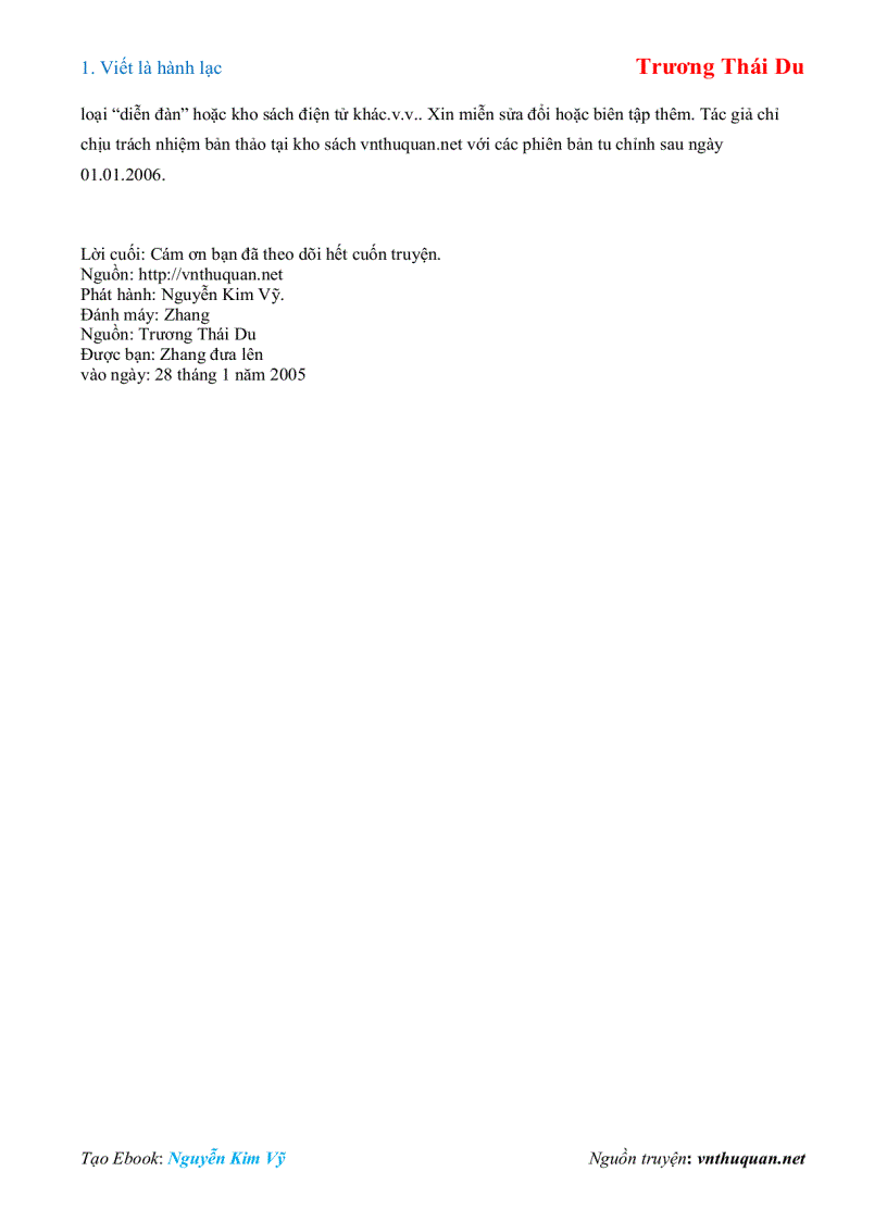 image for page Ebook Viết là hành lạc Trương Thái Du