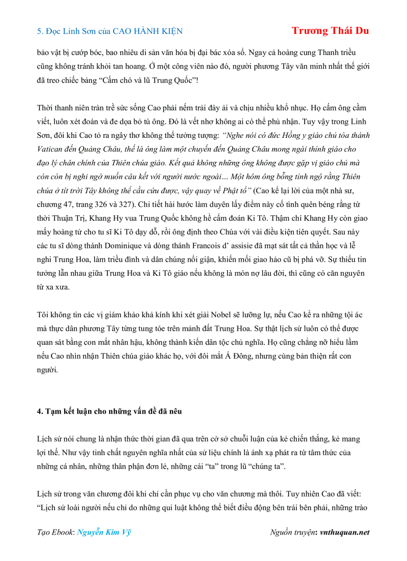 image for page Ebook Đọc Linh Sơn của CAO HÀNH KIỆN Trương Thái Du